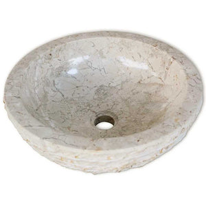 vidaXL Marble Wash Basin 40 cm Cream