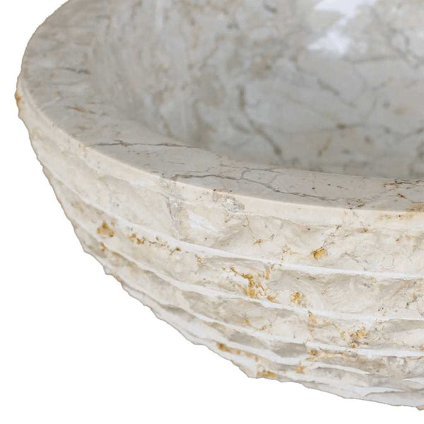 vidaXL Marble Wash Basin 40 cm Cream
