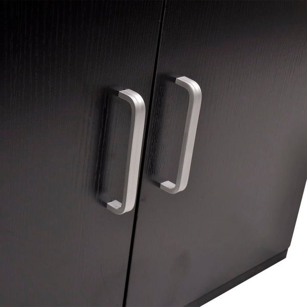 vidaXL 3-Piece Bathroom Furniture Set with Sink Black