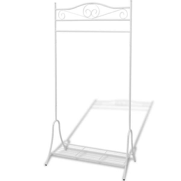 vidaXL Garment Rack Steel White