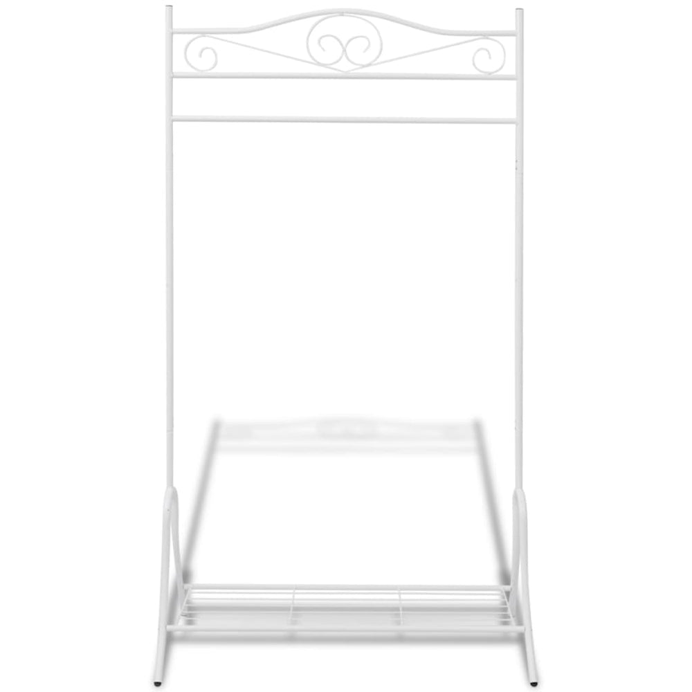 vidaXL Garment Rack Steel White