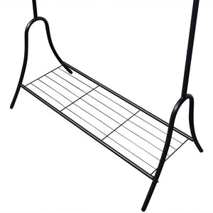 vidaXL Garment Rack Black Steel