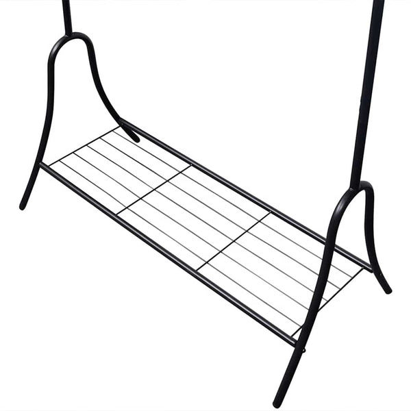 vidaXL Garment Rack Black Steel