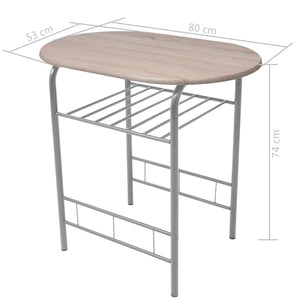 vidaXL Breakfast Bar Set MDF
