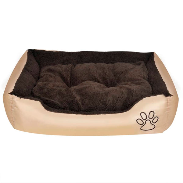 vidaXL Dog Bed Beige and Brown XXL