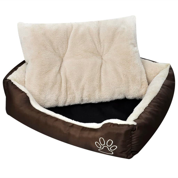 vidaXL Dog Bed Brown and Beige XXL