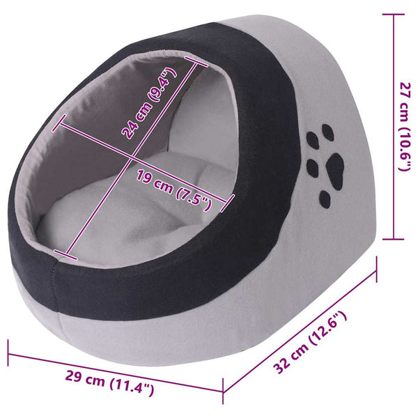 vidaXL Cat Bed Grey and Black M