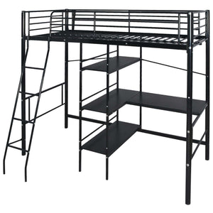 vidaXL Bed with Mattress Black 200 x 90 cm Metal