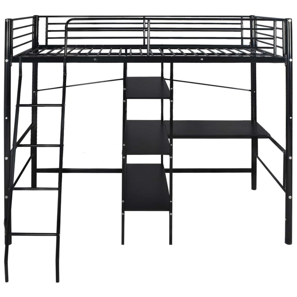vidaXL Bed with Mattress Black 200 x 90 cm Metal