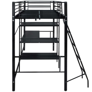 vidaXL Bed with Mattress Black 200 x 90 cm Metal