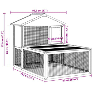 vidaXL Small Animal/Rabbit Hutch Wood