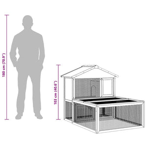 vidaXL Small Animal/Rabbit Hutch Wood