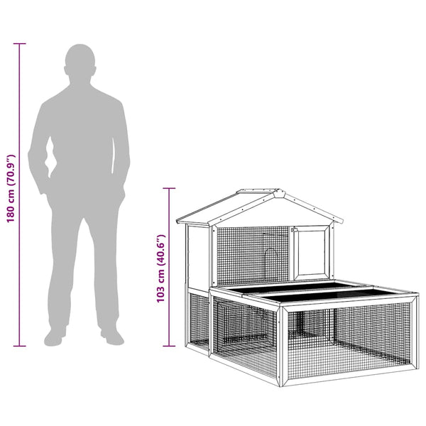 vidaXL Small Animal/Rabbit Hutch Wood