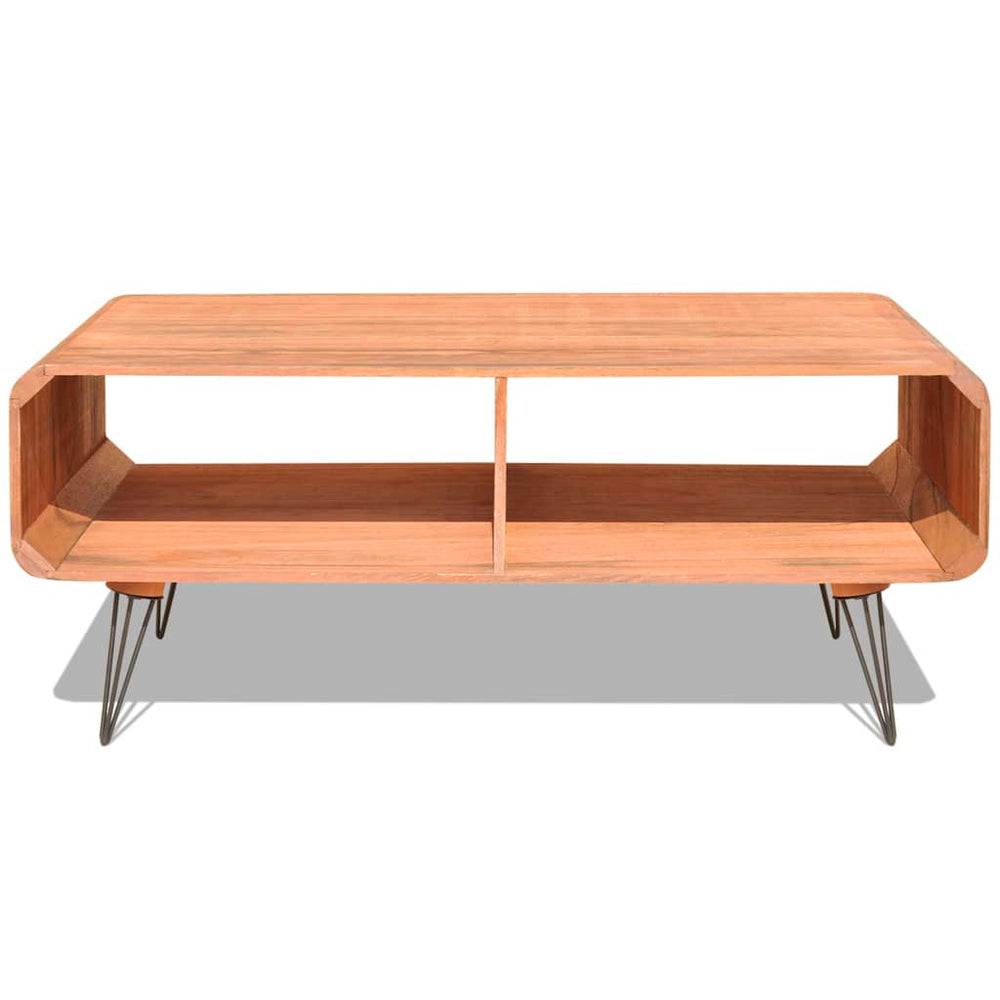 vidaXL Coffee Table 90x55.5x38.5 cm Solid Paulownia Wood Brown