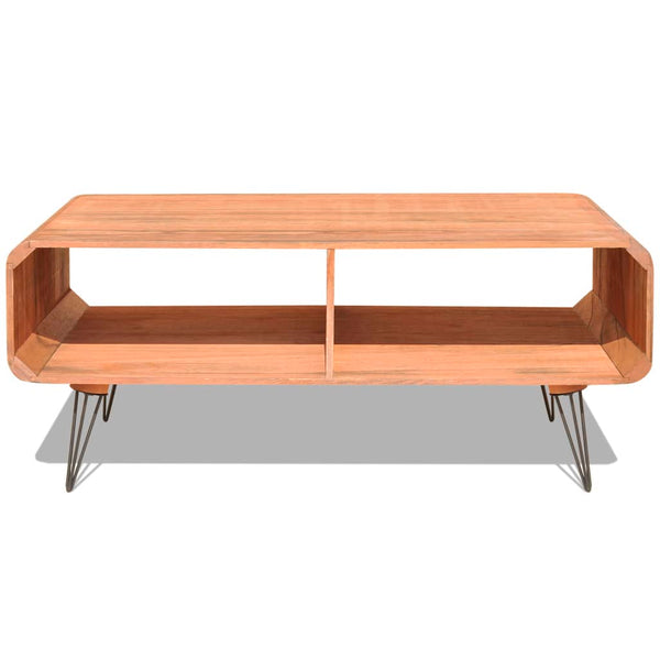 vidaXL Coffee Table 90x55.5x38.5 cm Solid Paulownia Wood Brown