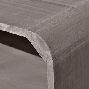 vidaXL Coffee Table 90x55.5x38.5 cm Solid Paulownia Wood Grey