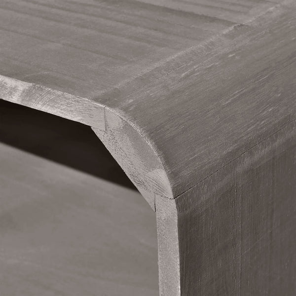 vidaXL Coffee Table 90x55.5x38.5 cm Solid Paulownia Wood Grey