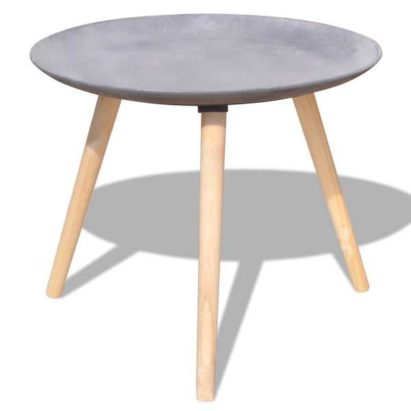 vidaXL 2-Piece Side Table/Coffee Table Set 55 cm & 44 cm Concrete Grey