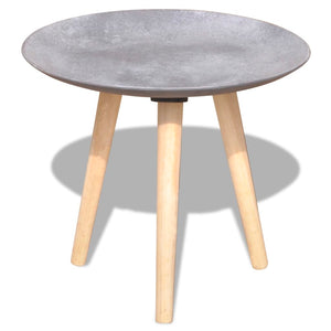vidaXL 2-Piece Side Table/Coffee Table Set 55 cm & 44 cm Concrete Grey