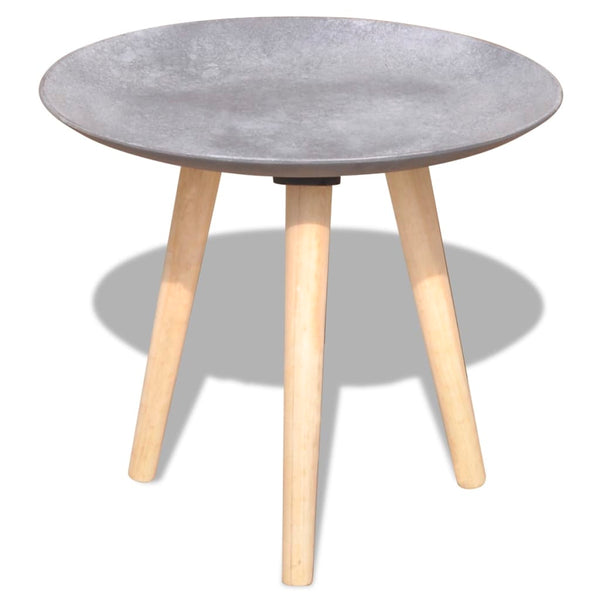 vidaXL 2-Piece Side Table/Coffee Table Set 55 cm & 44 cm Concrete Grey