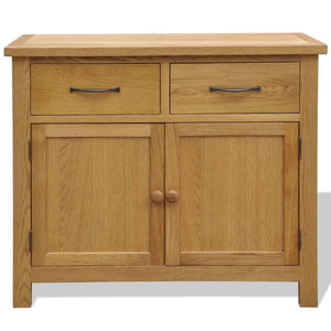 vidaXL Sideboard 90x33.5x83 cm Solid Oak Wood