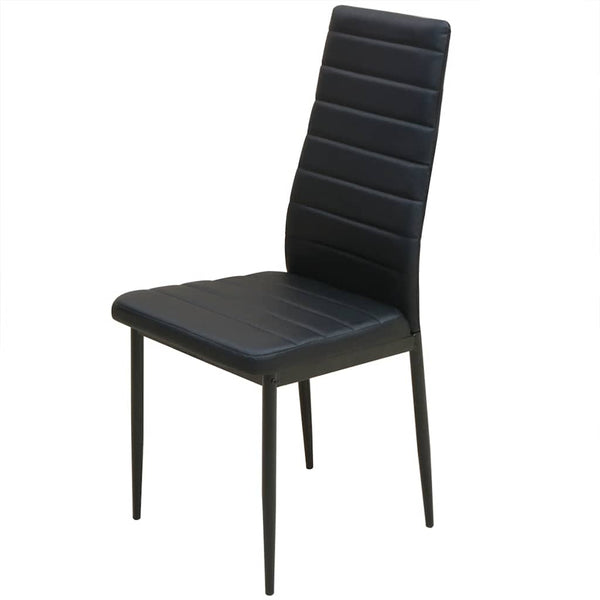 vidaXL 5-Piece Dining Set Dining Table with Chairs Black