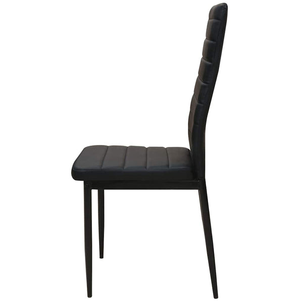 vidaXL 5-Piece Dining Set Dining Table with Chairs Black