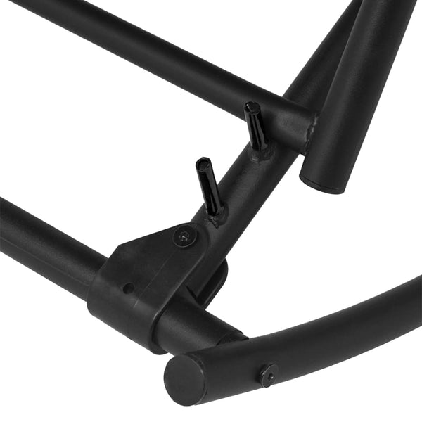 vidaXL Garden Rocking Chair Steel and Textilene Black