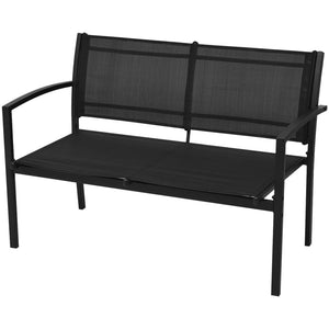 vidaXL 4-piece Garden Lounge Set Textilene Black