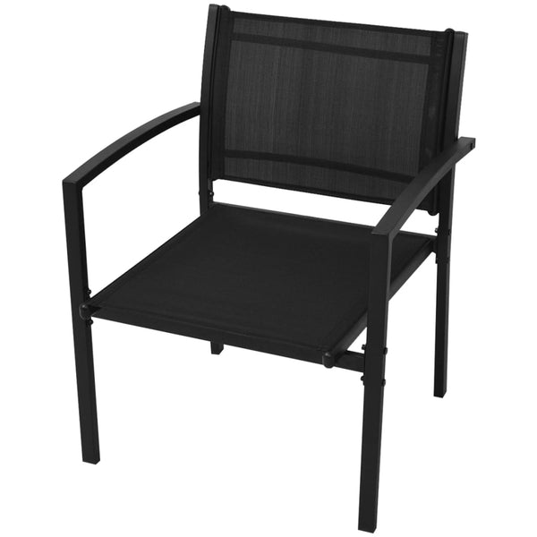vidaXL 4-piece Garden Lounge Set Textilene Black