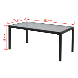 vidaXL 4-piece Garden Lounge Set Textilene Black