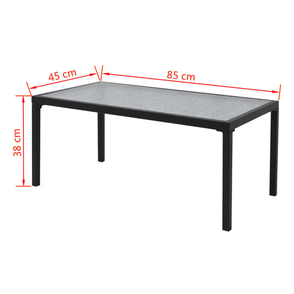 vidaXL 4-piece Garden Lounge Set Textilene Black