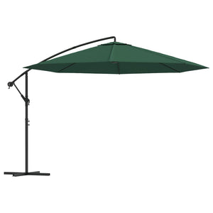 vidaXL Cantilever Parasol 3.5 m Green