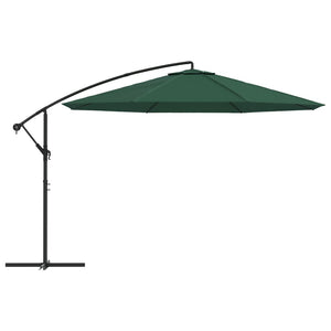 vidaXL Cantilever Parasol 3.5 m Green