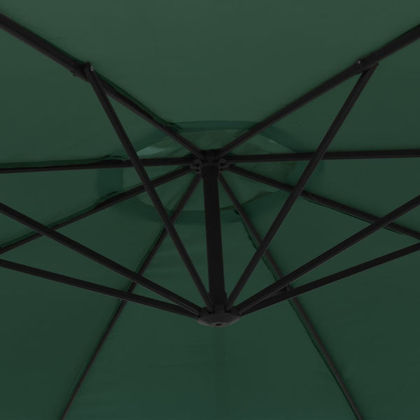 vidaXL Cantilever Parasol 3.5 m Green