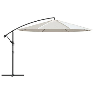 vidaXL Cantilever Parasol 3.5 m Sand White