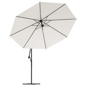 vidaXL Cantilever Parasol 3.5 m Sand White