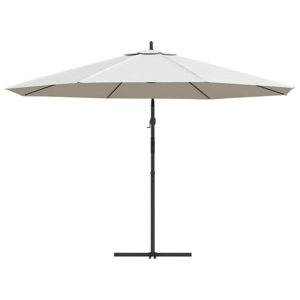 vidaXL Cantilever Parasol 3.5 m Sand White