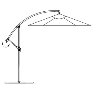vidaXL Cantilever Parasol 3 m Green