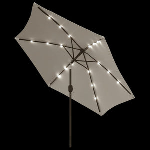 LED Ampelschirm 3 m Sandweiß