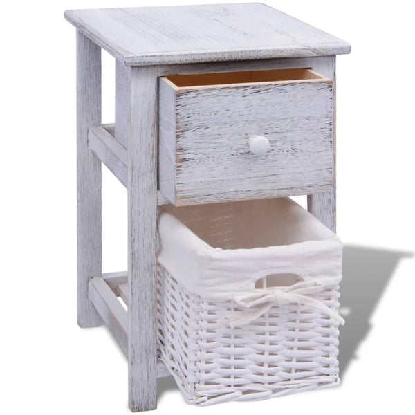 vidaXL Bedside Tables 2 pcs. Wood White