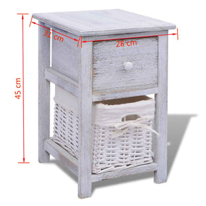 vidaXL Bedside Tables 2 pcs. Wood White