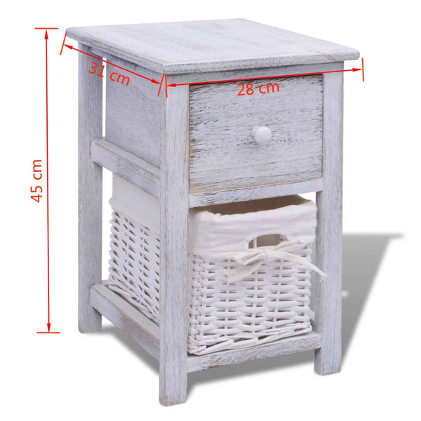 vidaXL Bedside Tables 2 pcs. Wood White