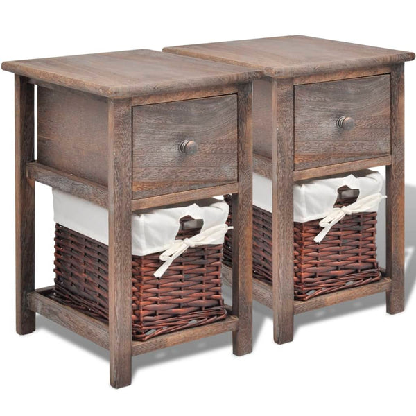 vidaXL Nightstands 2 pcs. Wood Brown