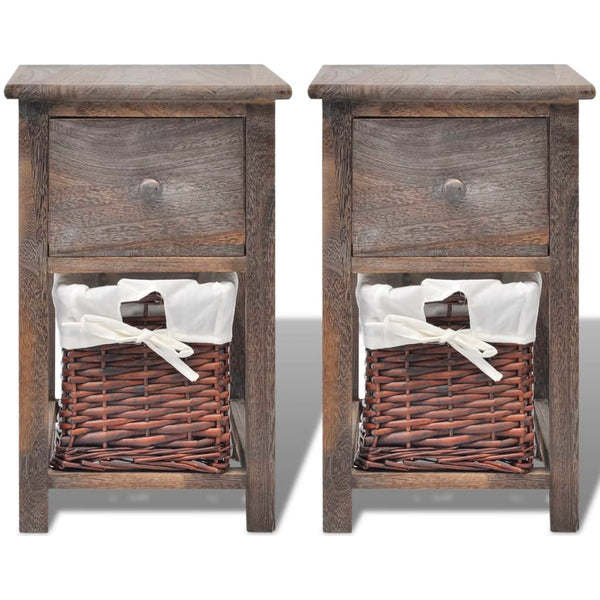 vidaXL Nightstands 2 pcs. Wood Brown