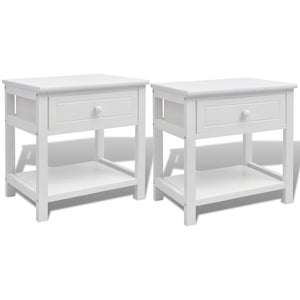 vidaXL Bedside Tables 2 pcs. Wood White