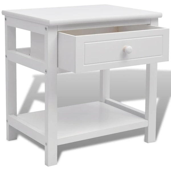 vidaXL Bedside Tables 2 pcs. Wood White