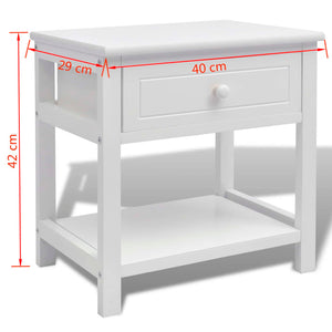 vidaXL Bedside Tables 2 pcs. Wood White