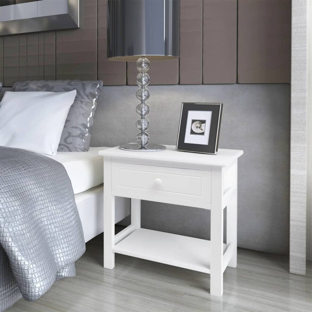 vidaXL Bedside Tables 2 pcs. Wood White
