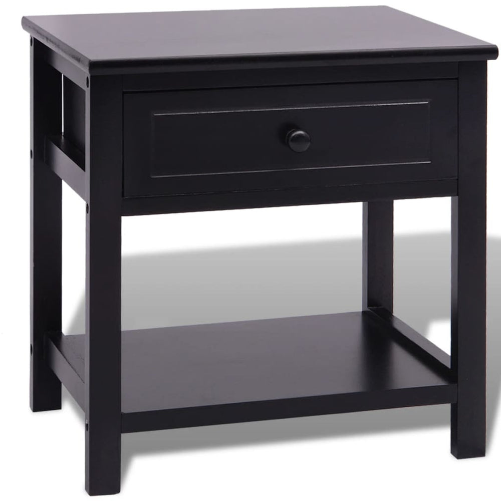 vidaXL Nightstand Wood Black
